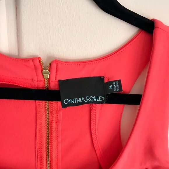 Cynthia Rowley Vibrant Coral Mini Dress - Picture 3 of 6